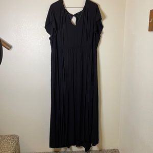 Black Torrid size 4 short sleeve long dress.